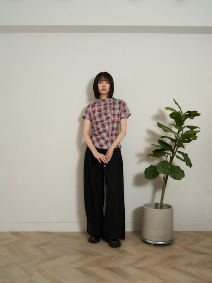 twist button check top