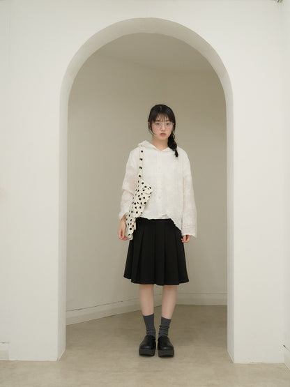 embroidery lace hoodie