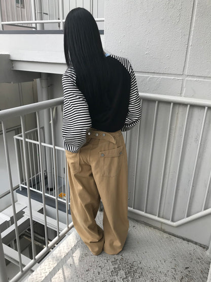 star patch border long tee