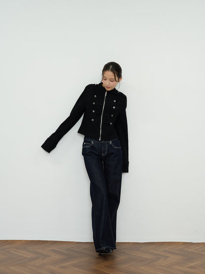 napoleon button short jacket