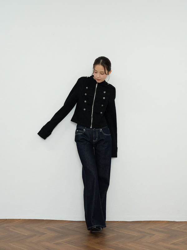 napoleon button short jacket