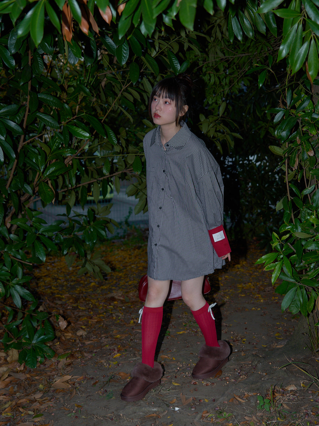 striped big sleeve shirt