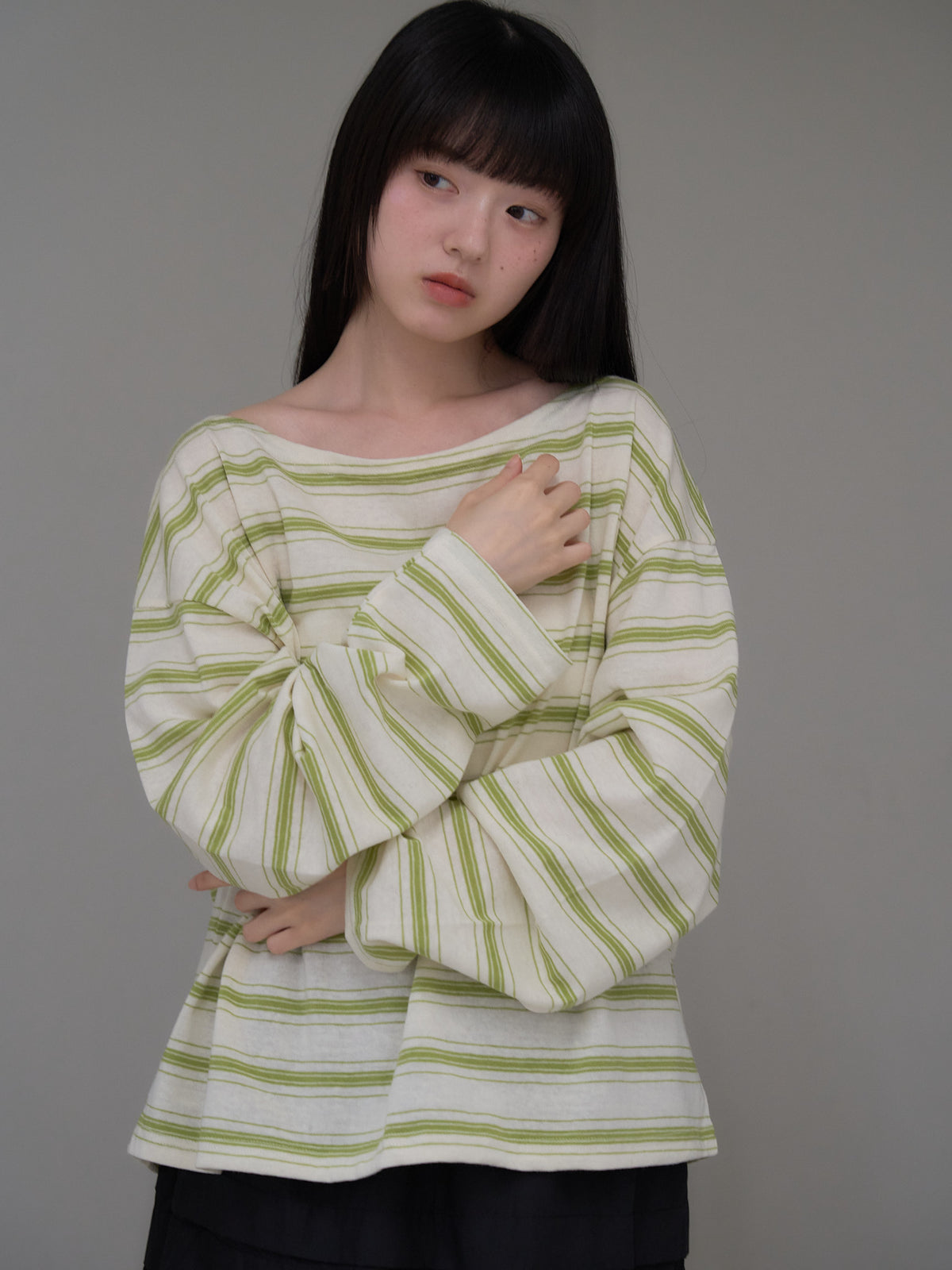long sleeve border tee