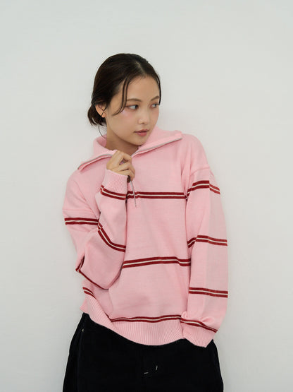 border half zip knit