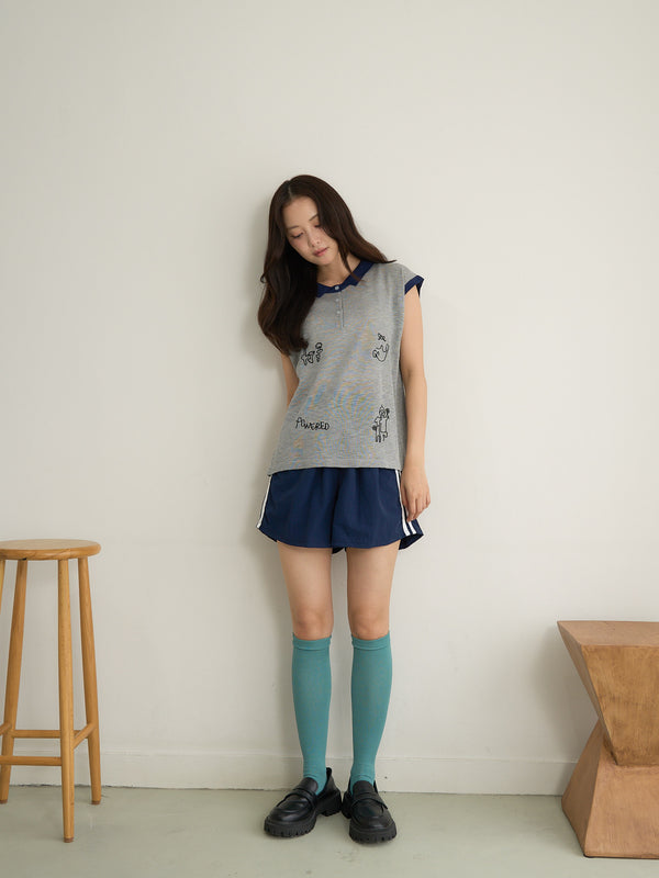line short pants