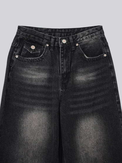 wide flap pocket denim