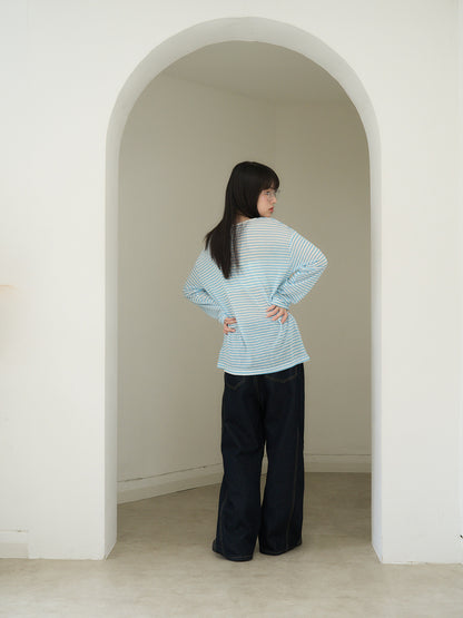 french border long sleeve knit
