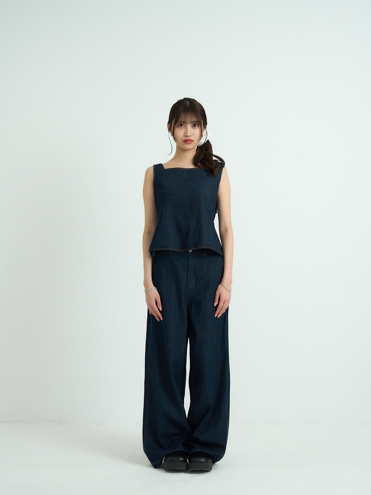 highwaist wide denim pants｜ハイウエストデニムパンツ｜uenui – Uenui