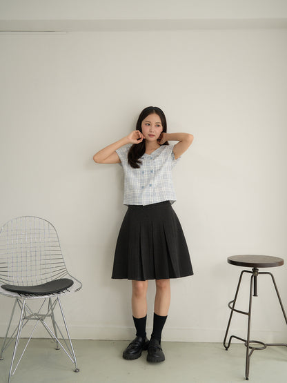 check sailor blouse