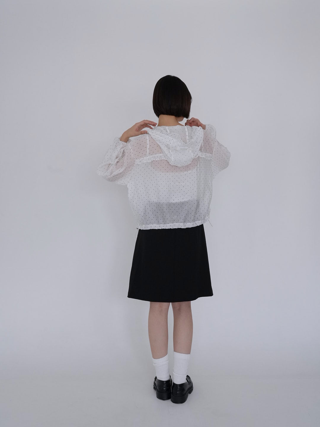 【8月26日発送予定】frill sheer hoodie