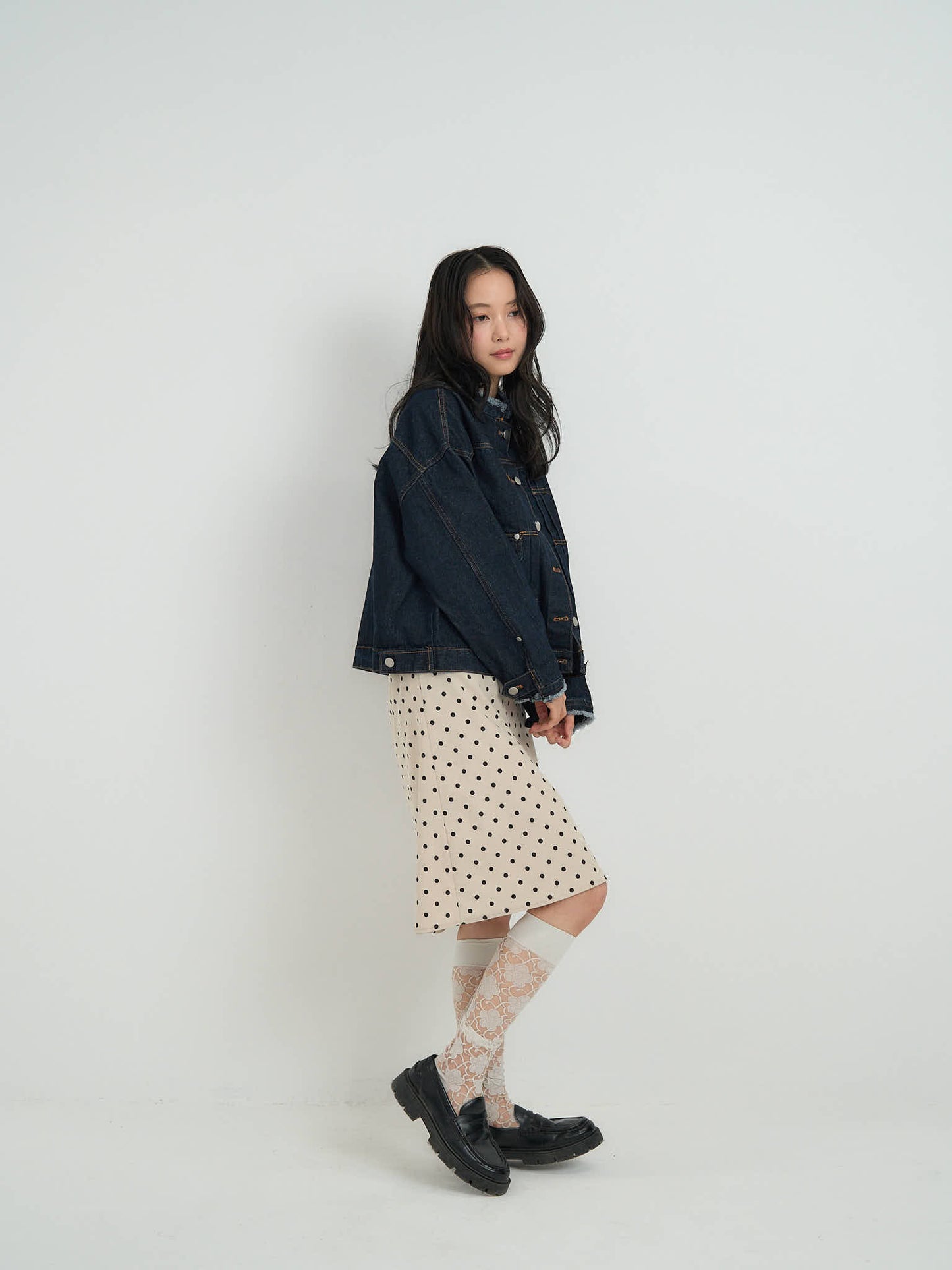 polka dot  midi skirt