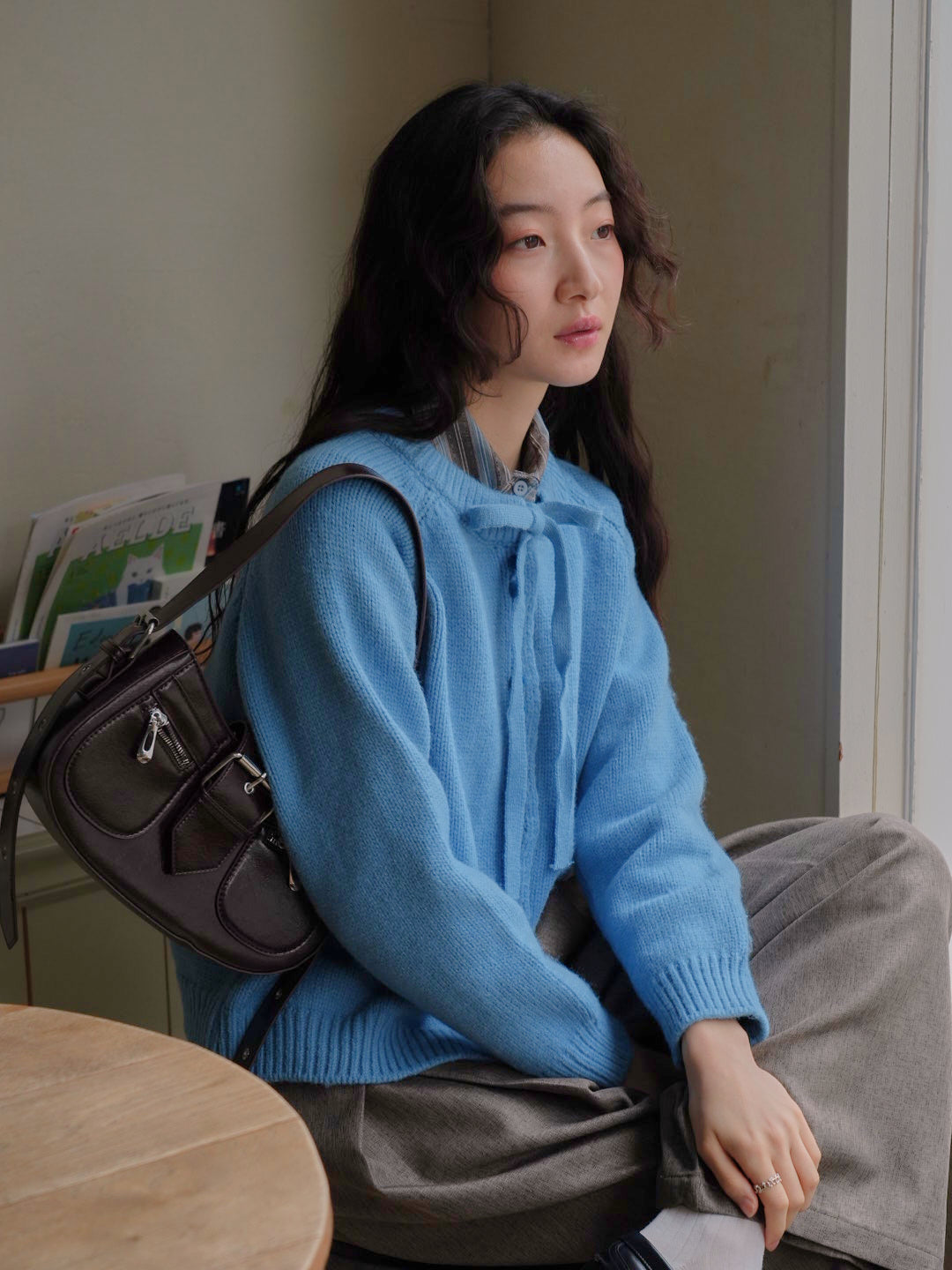 ribbon tie knit cardigan 【 11/6 19:00 発売予定 】