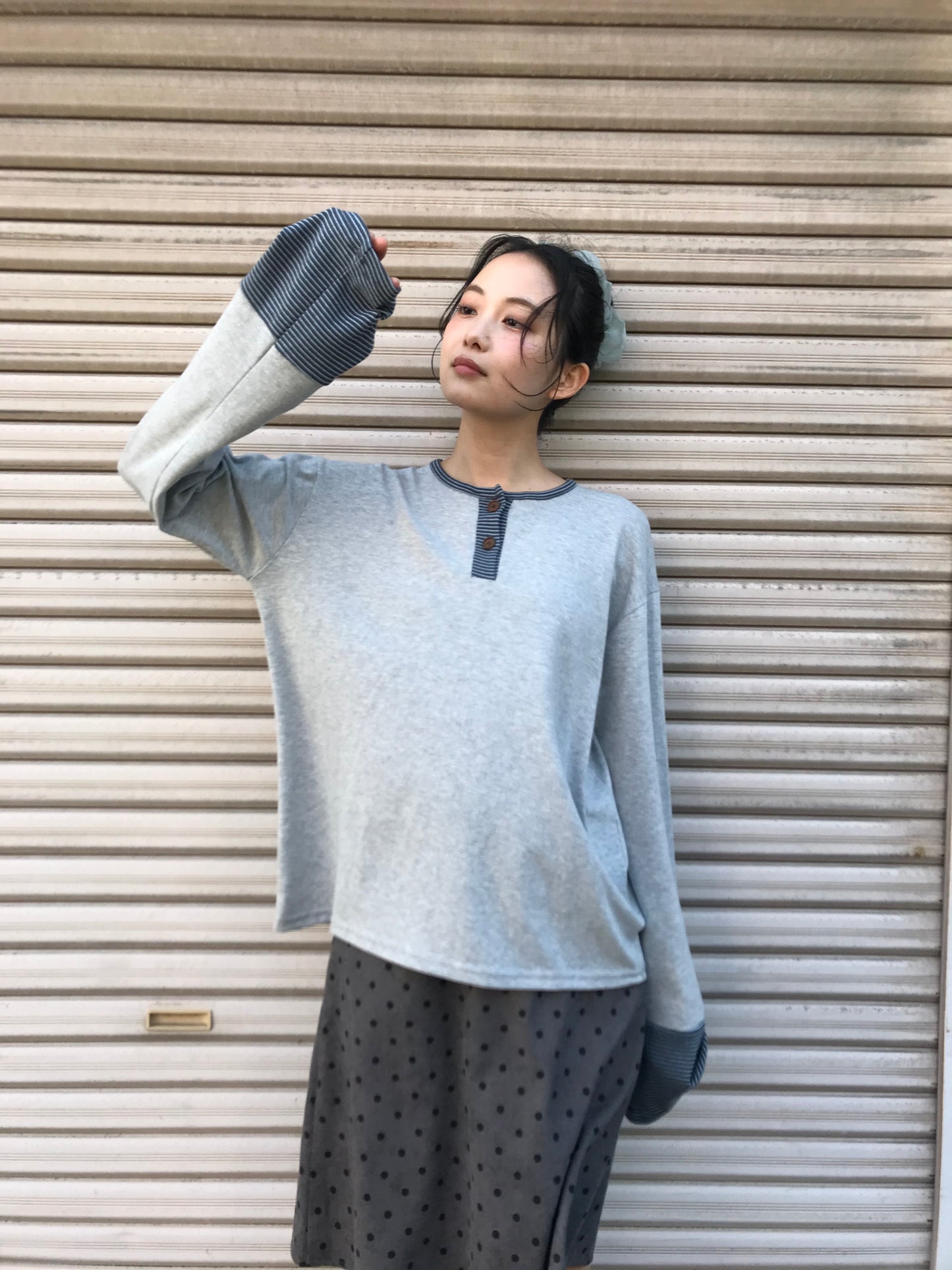 border henley long sleeve tee