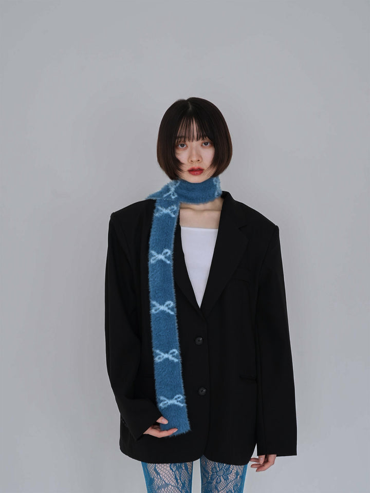 ribbon fur scarf