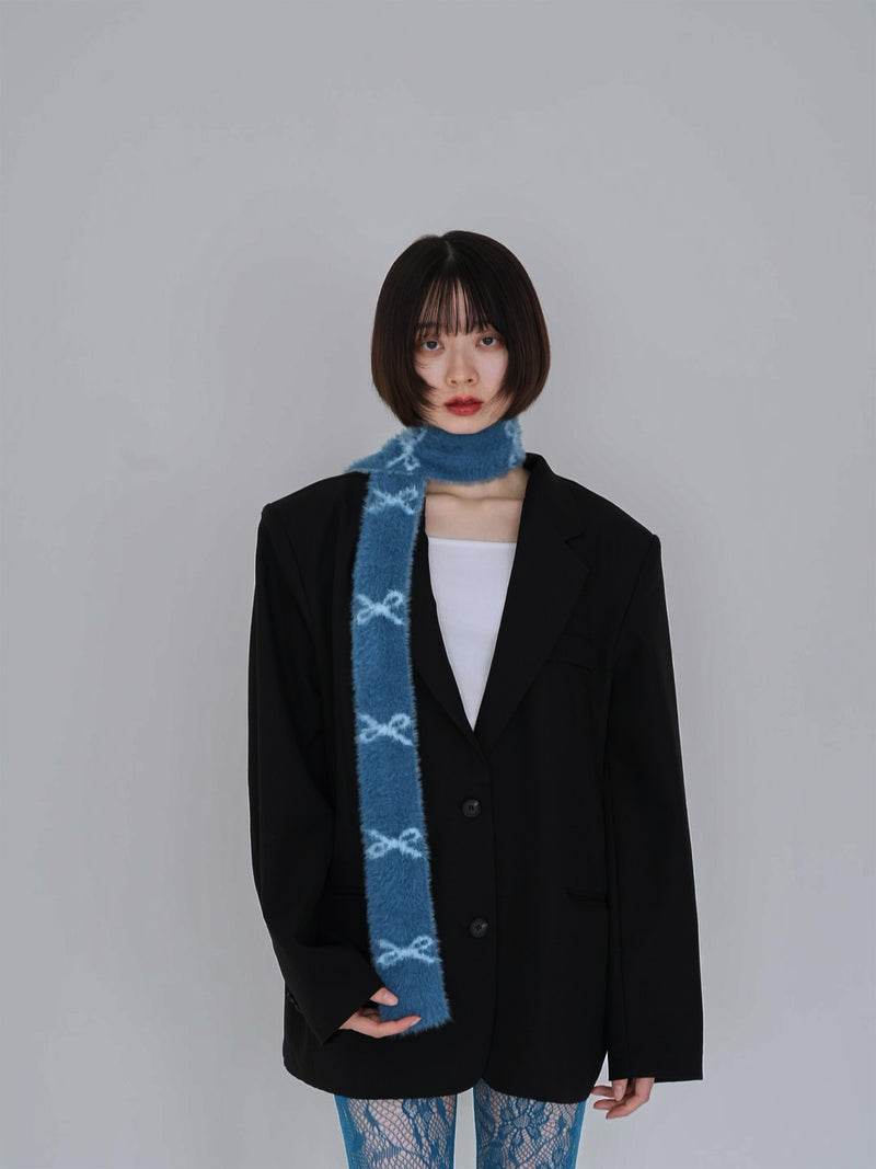 ribbon fur scarf