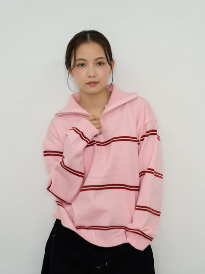 border half zip knit