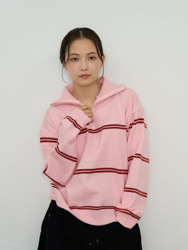 border half zip knit