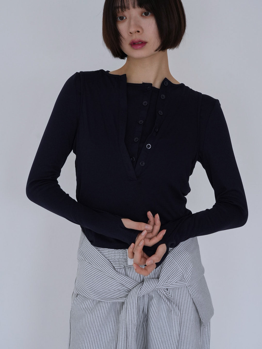 cutout layered tee