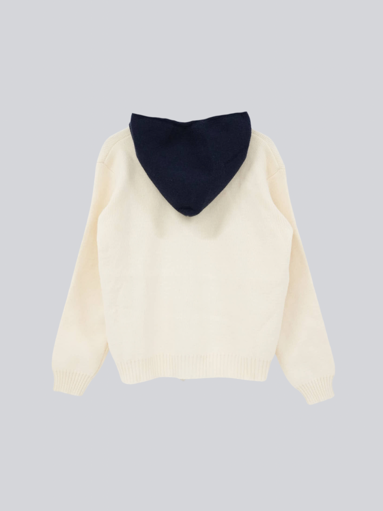 bicolor zip knit