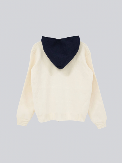 bicolor zip knit