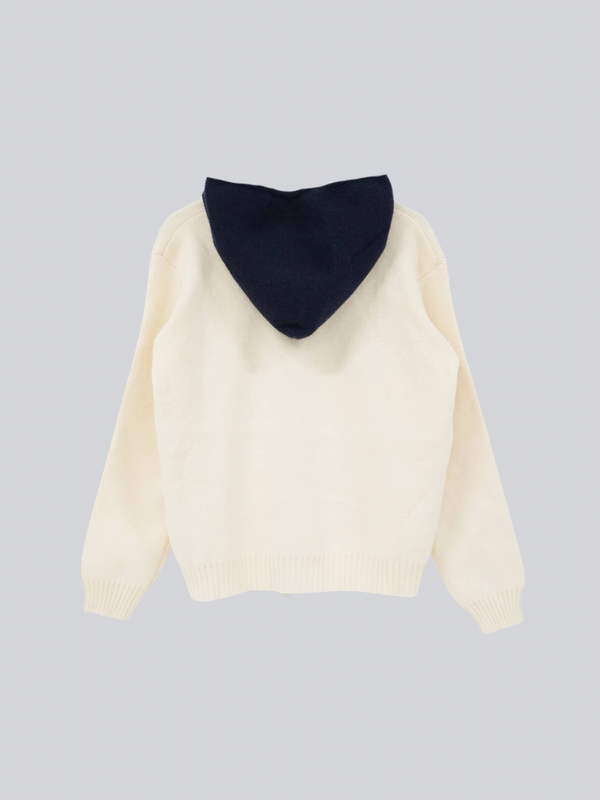 bicolor zip knit