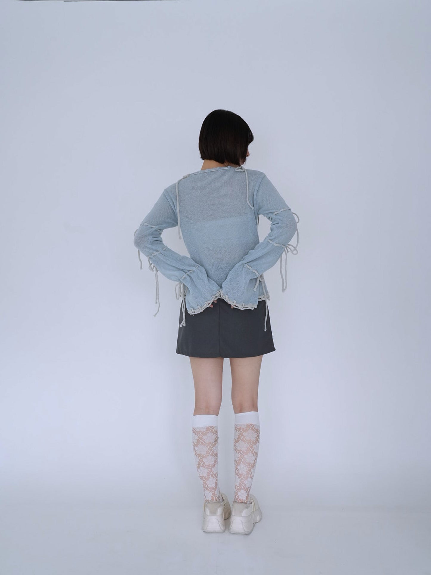 ribbon detail knit top