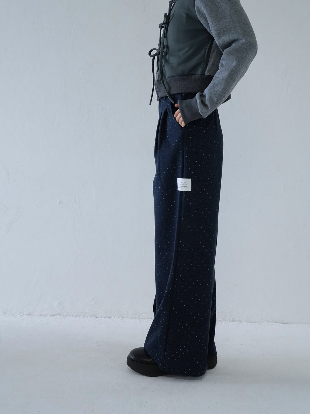 【 10月上旬発送予定 】dot pattern wide slacks