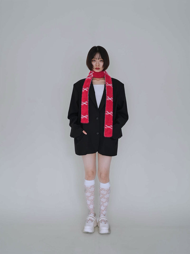 ribbon fur scarf