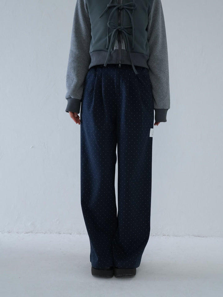【 10月上旬発送予定 】dot pattern wide slacks