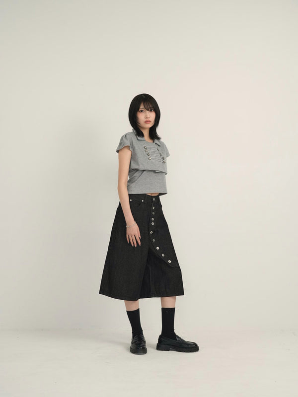 double button short jacket