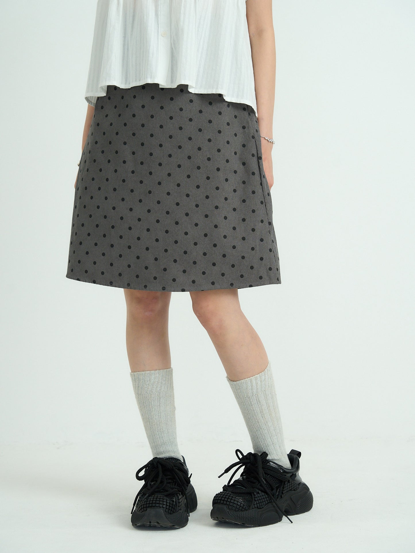 polka dot  midi skirt