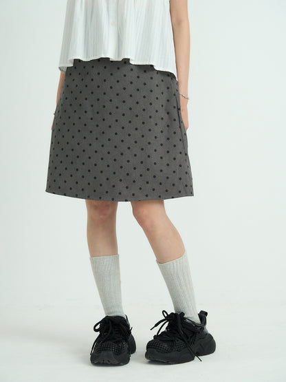 polka dot  midi skirt