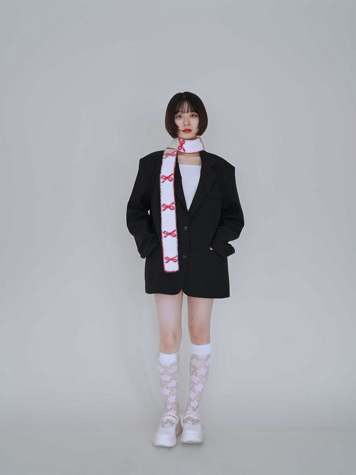 ribbon fur scarf