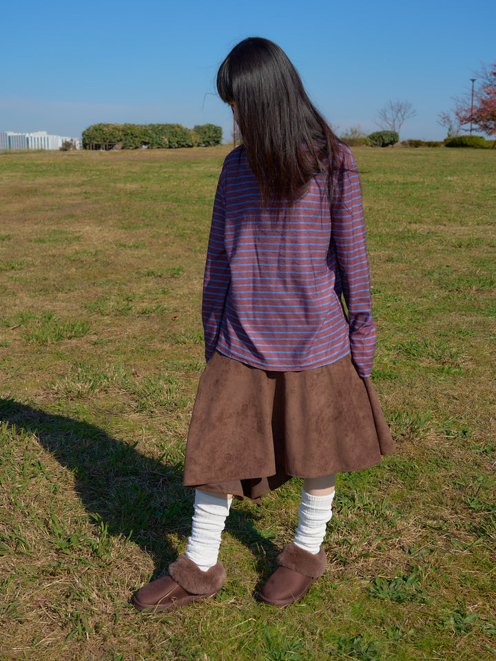 suede asym skirt