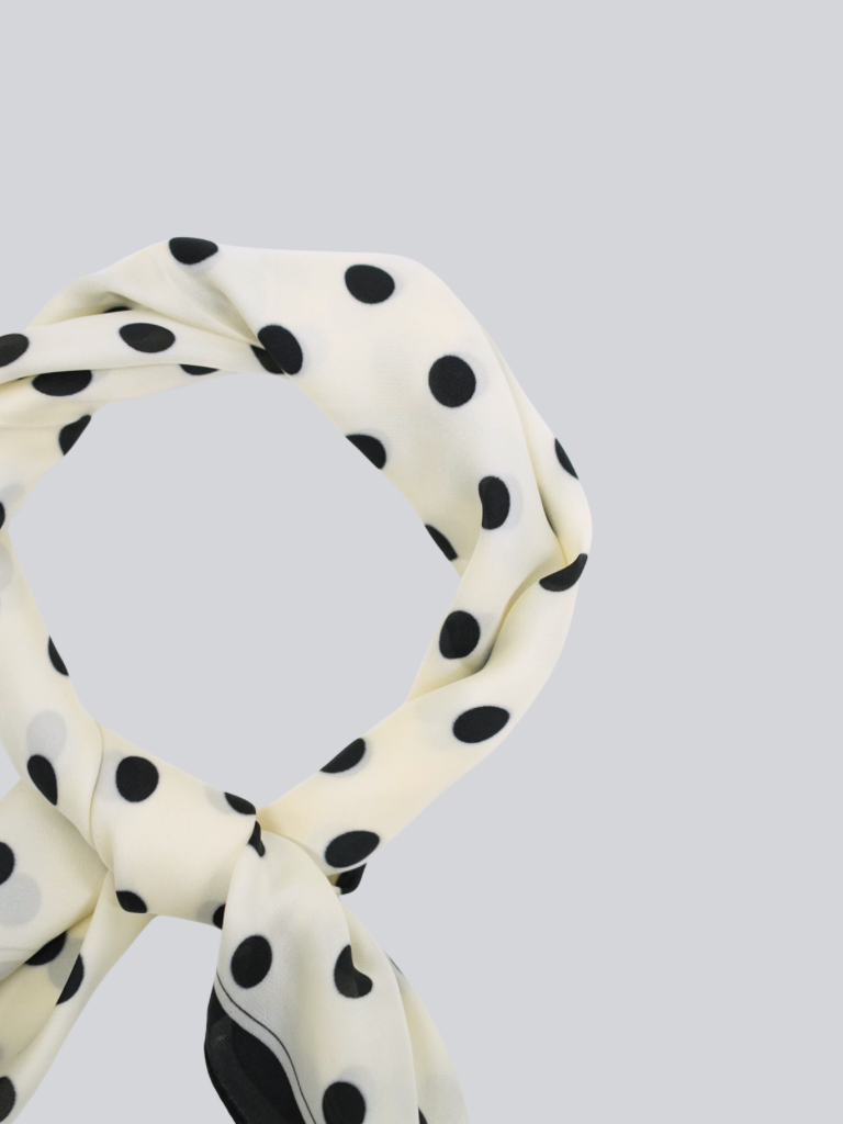 dot silk scarf