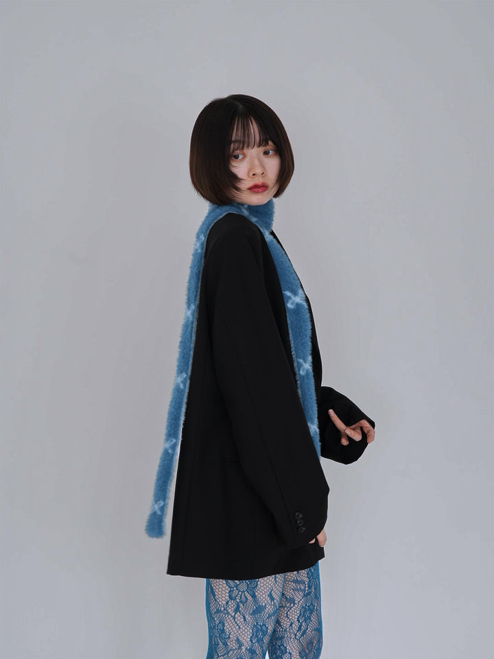 ribbon fur scarf