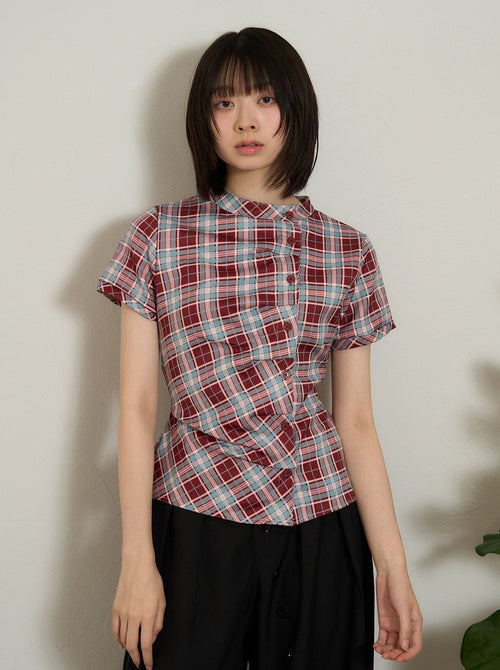 twist button check top