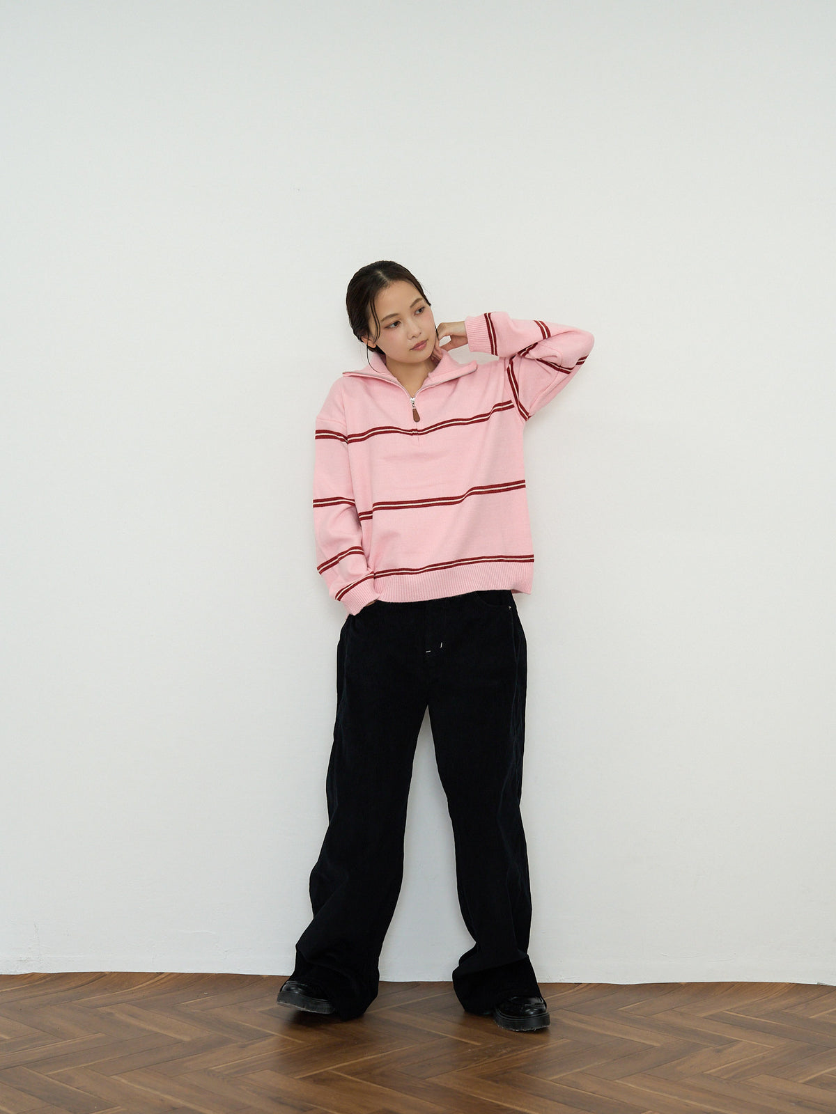 border half zip knit