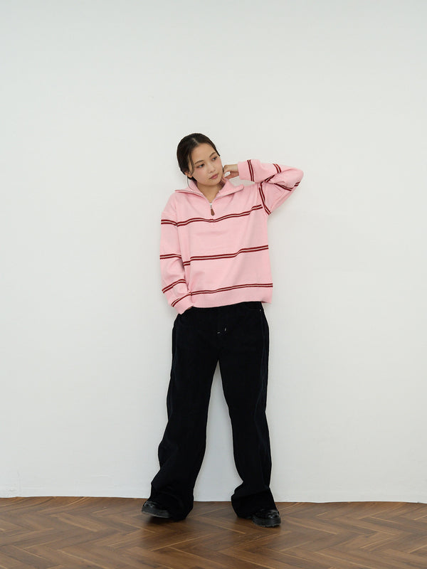 border half zip knit