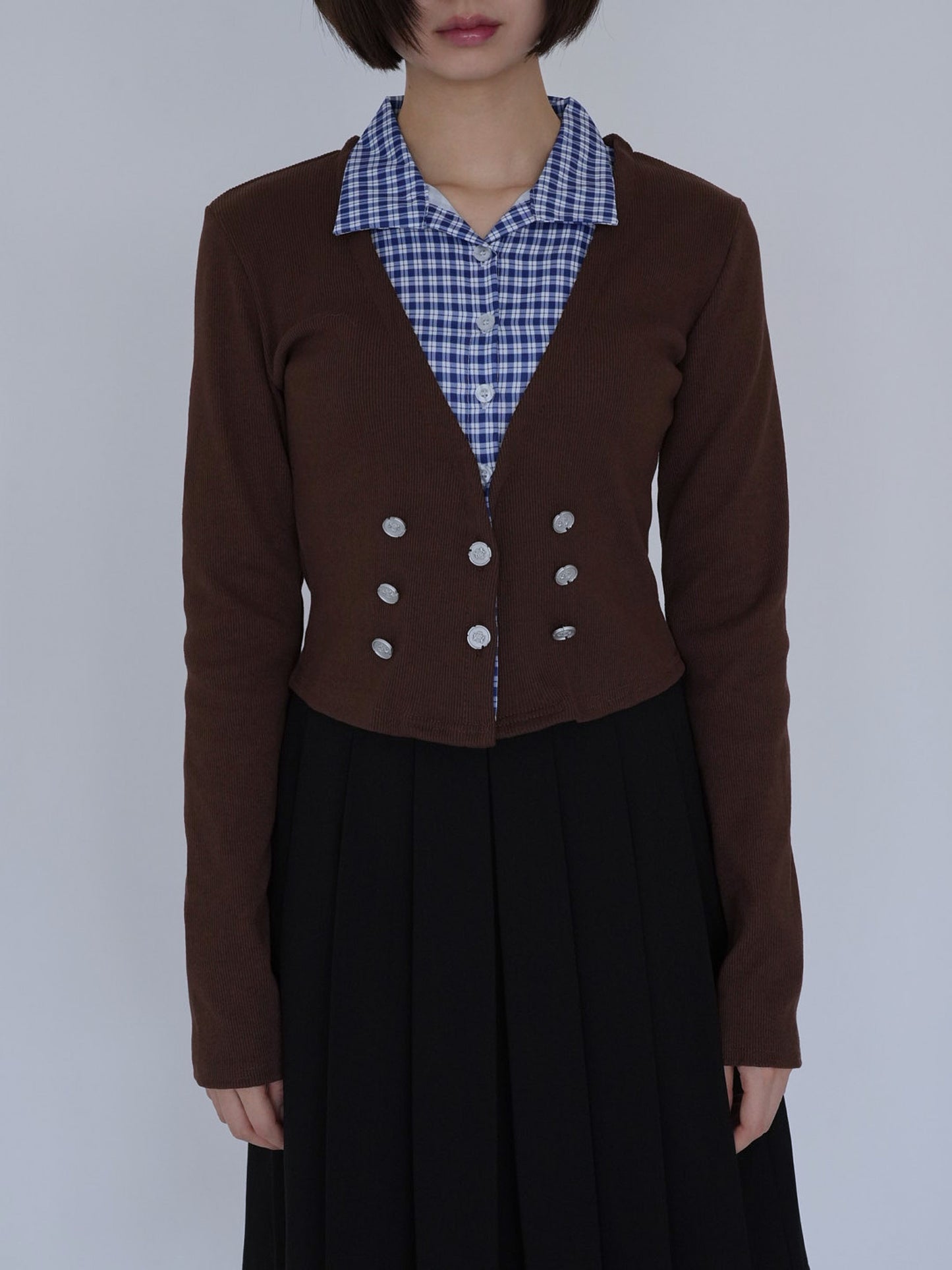 layered cropped jacket