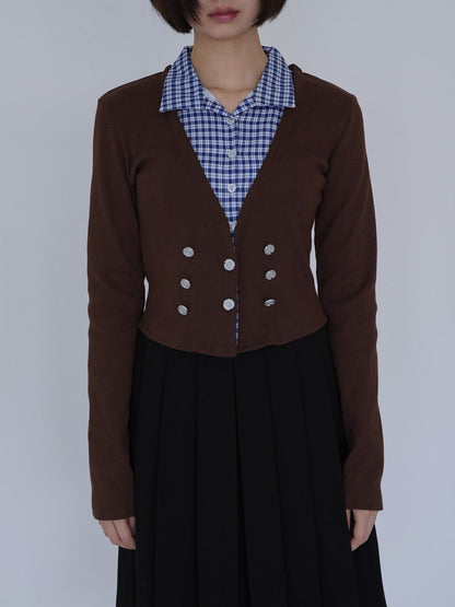 layered cropped jacket