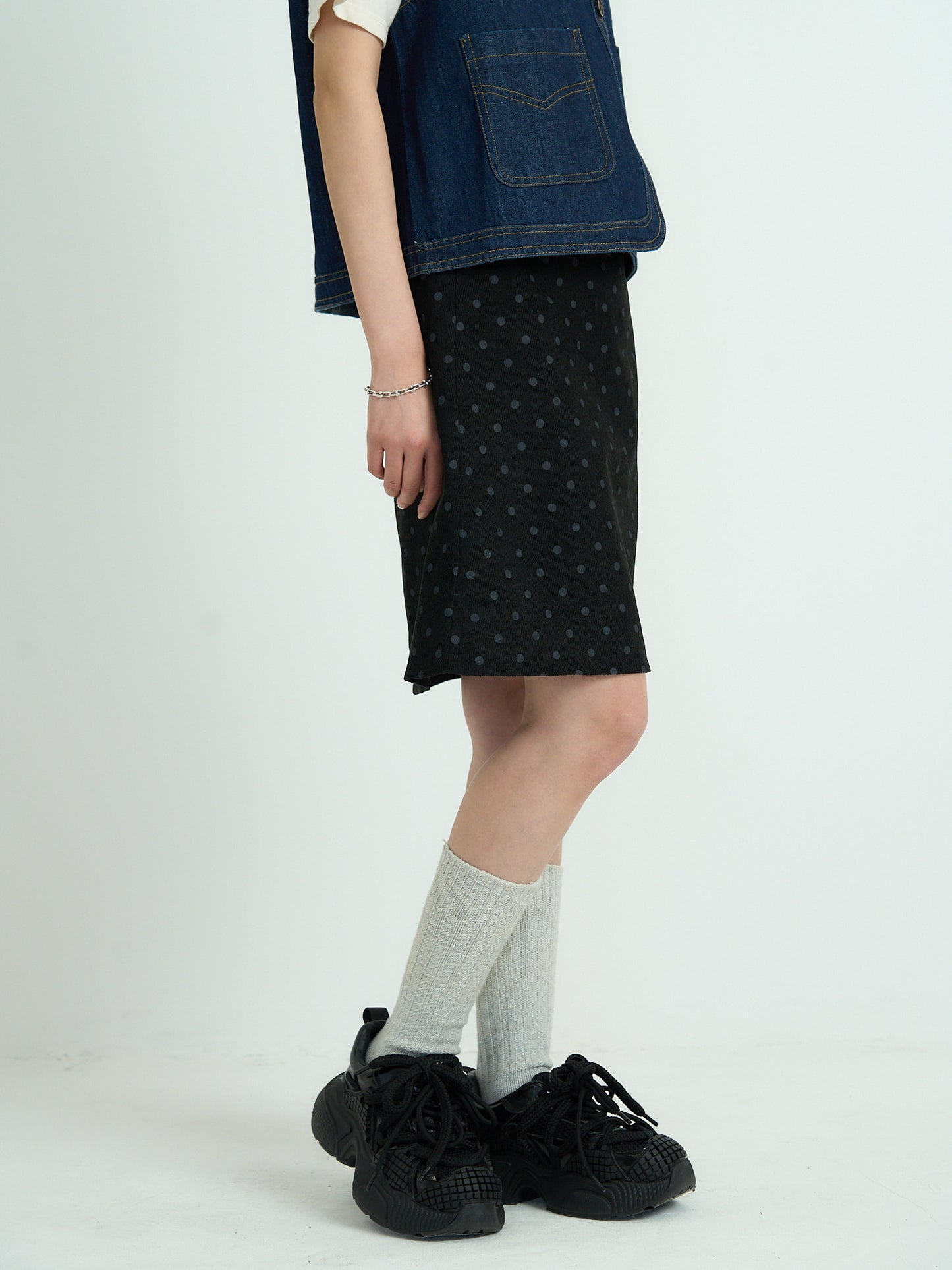 polka dot  midi skirt