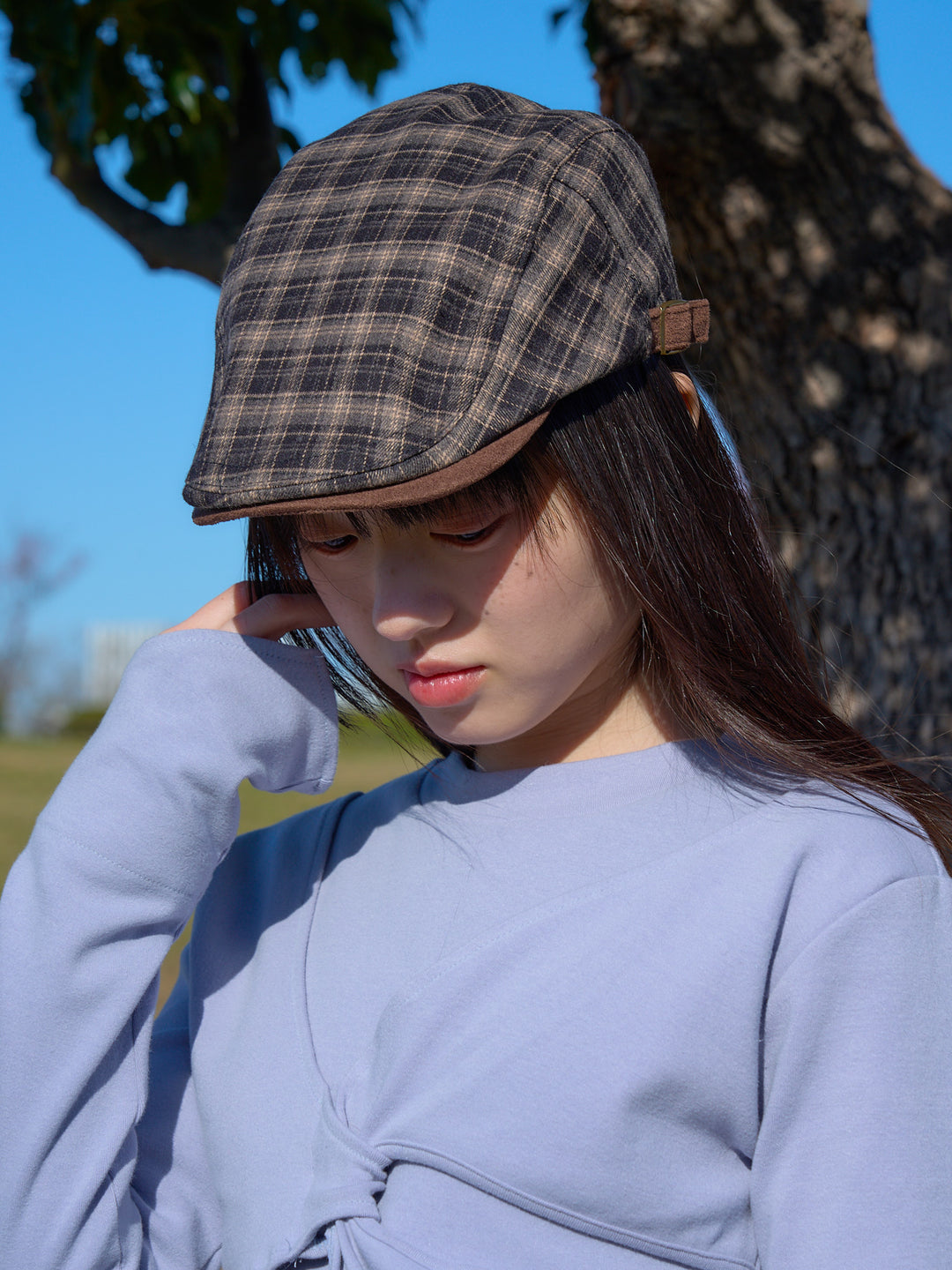 plaid hunting cap