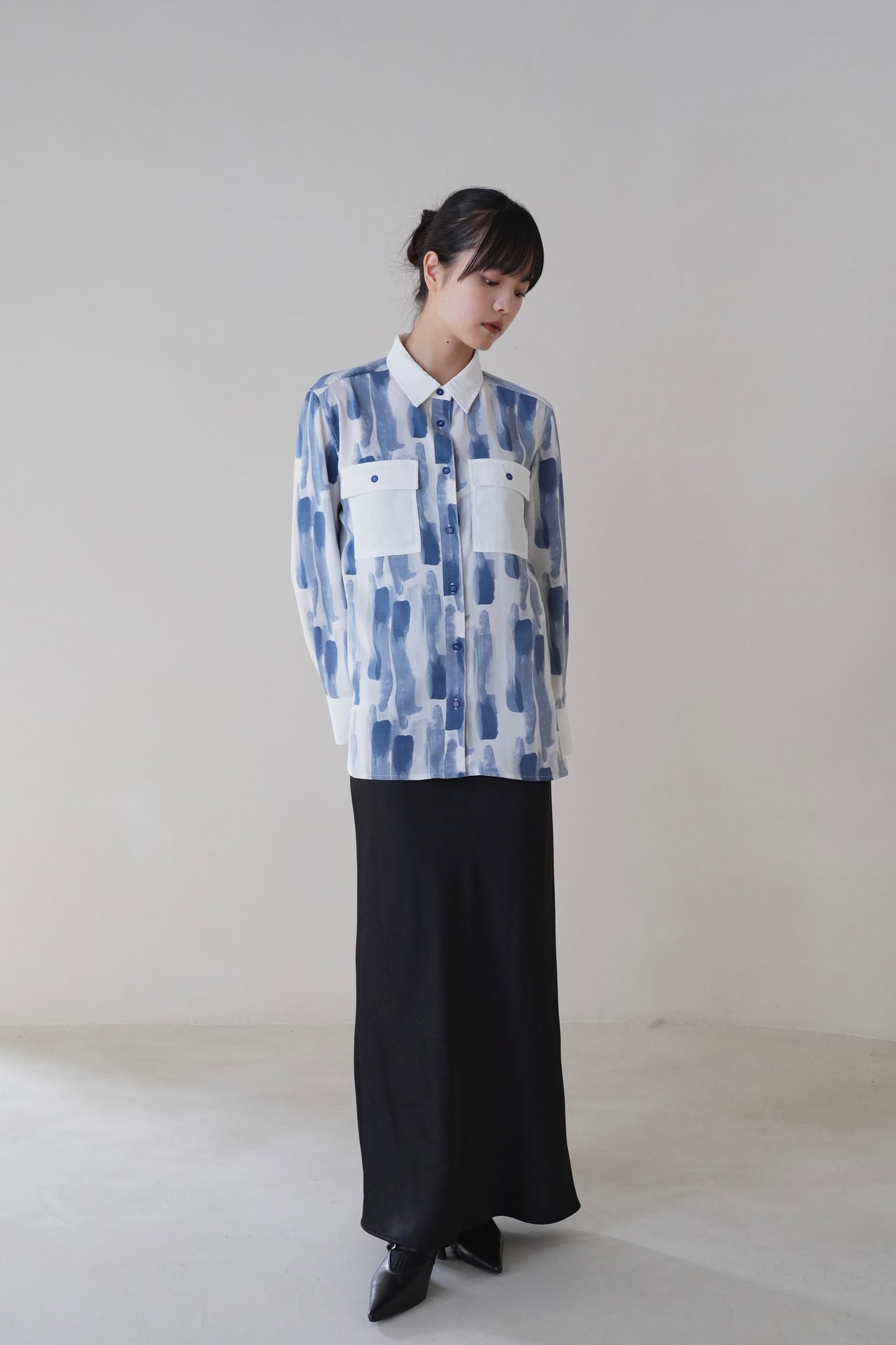 pattern pocket shirt