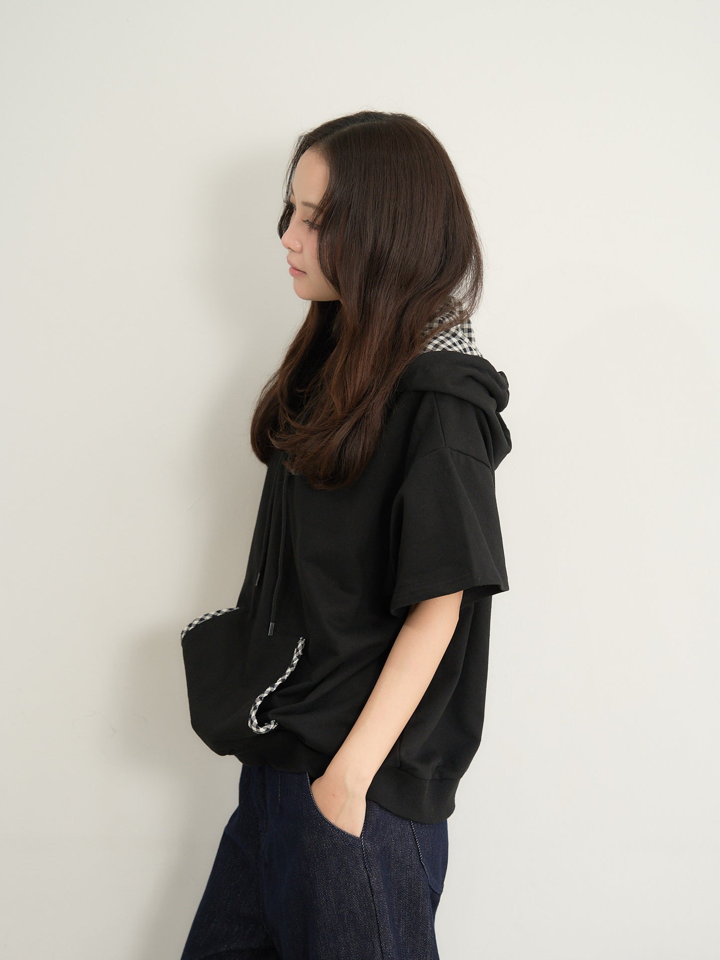 check hood tee