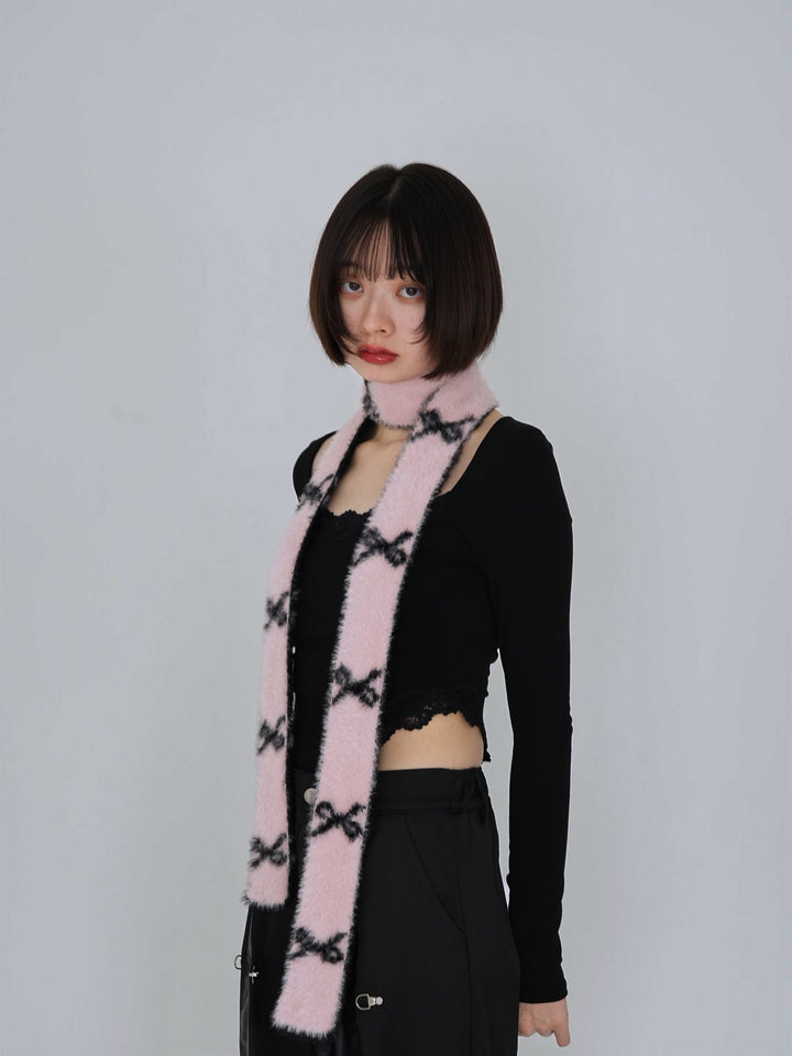 ribbon fur scarf