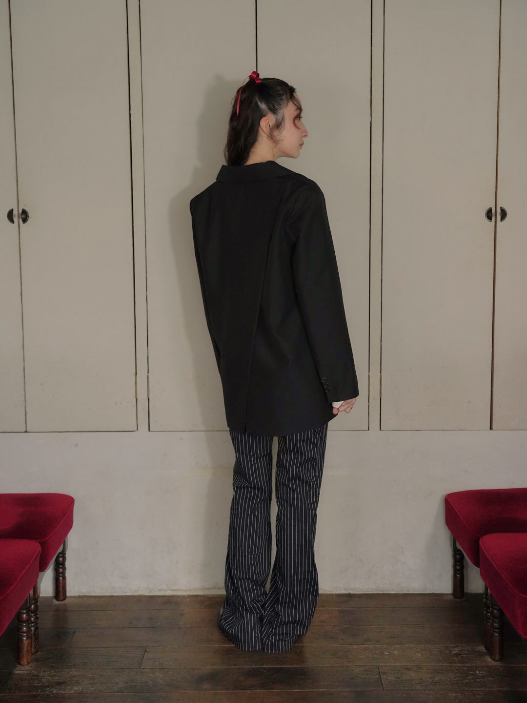 diagonal back slit jacket 【 11/6 19:00 発売予定 】