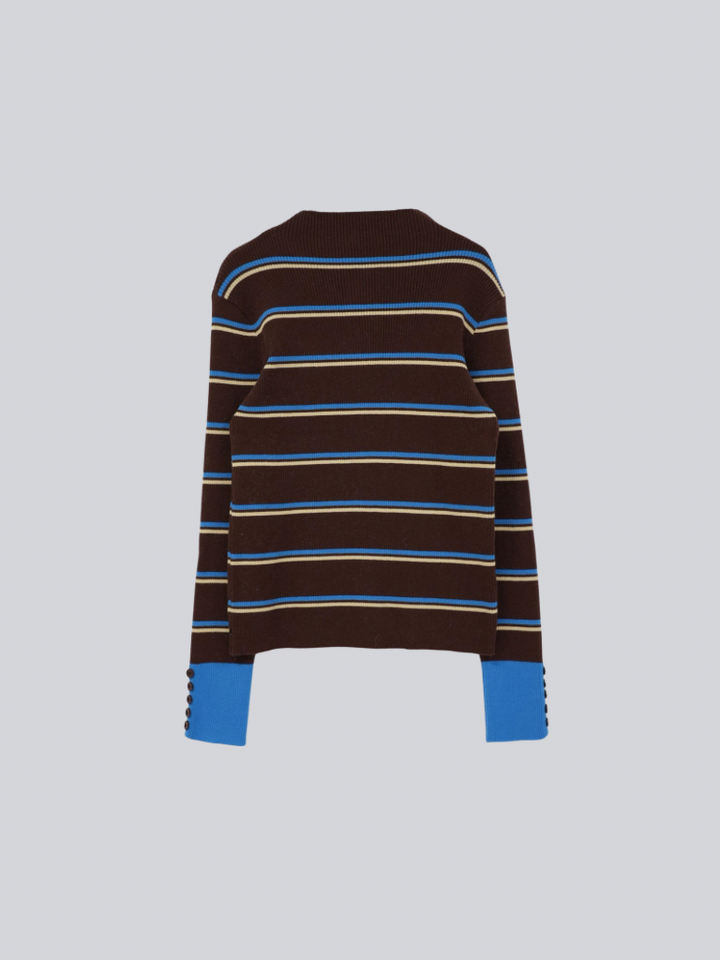 border rib knit  top