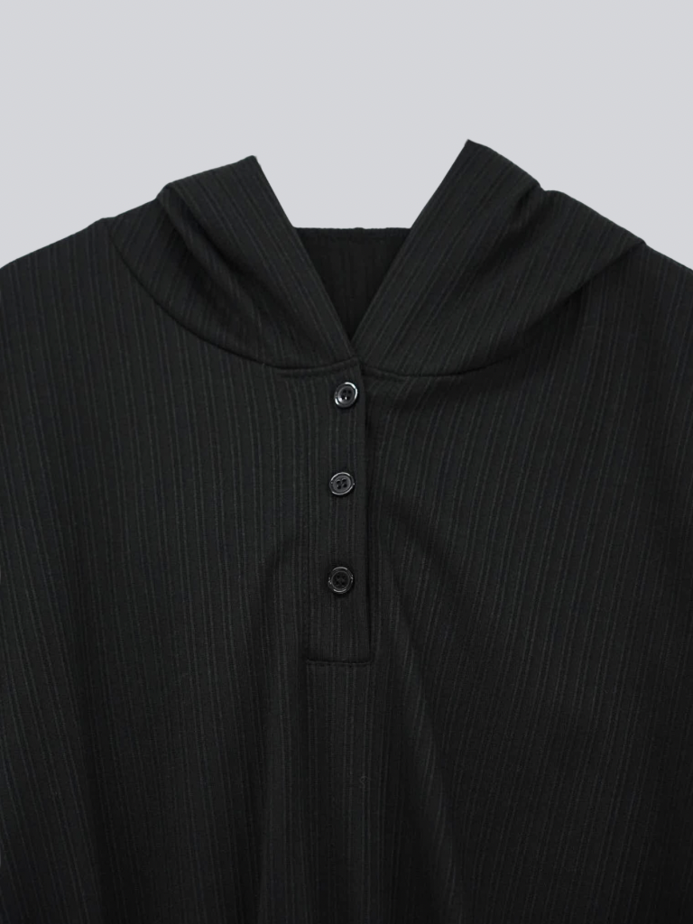 rib knit hoodie