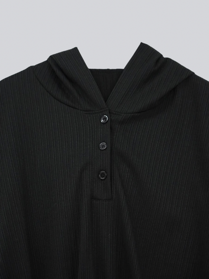 rib knit hoodie